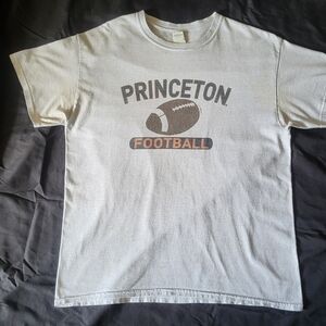 Vintage Style Princeton University Football Gildan Light Grey T-Shirt Men Size L